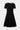 CLASSIC ESSENTIAL LITTLE BLACK DRESS, WITH WHITE CONTRAST AROUND COLLAR