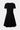 CLASSIC ESSENTIAL LITTLE BLACK DRESS, WITH WHITE CONTRAST AROUND COLLAR