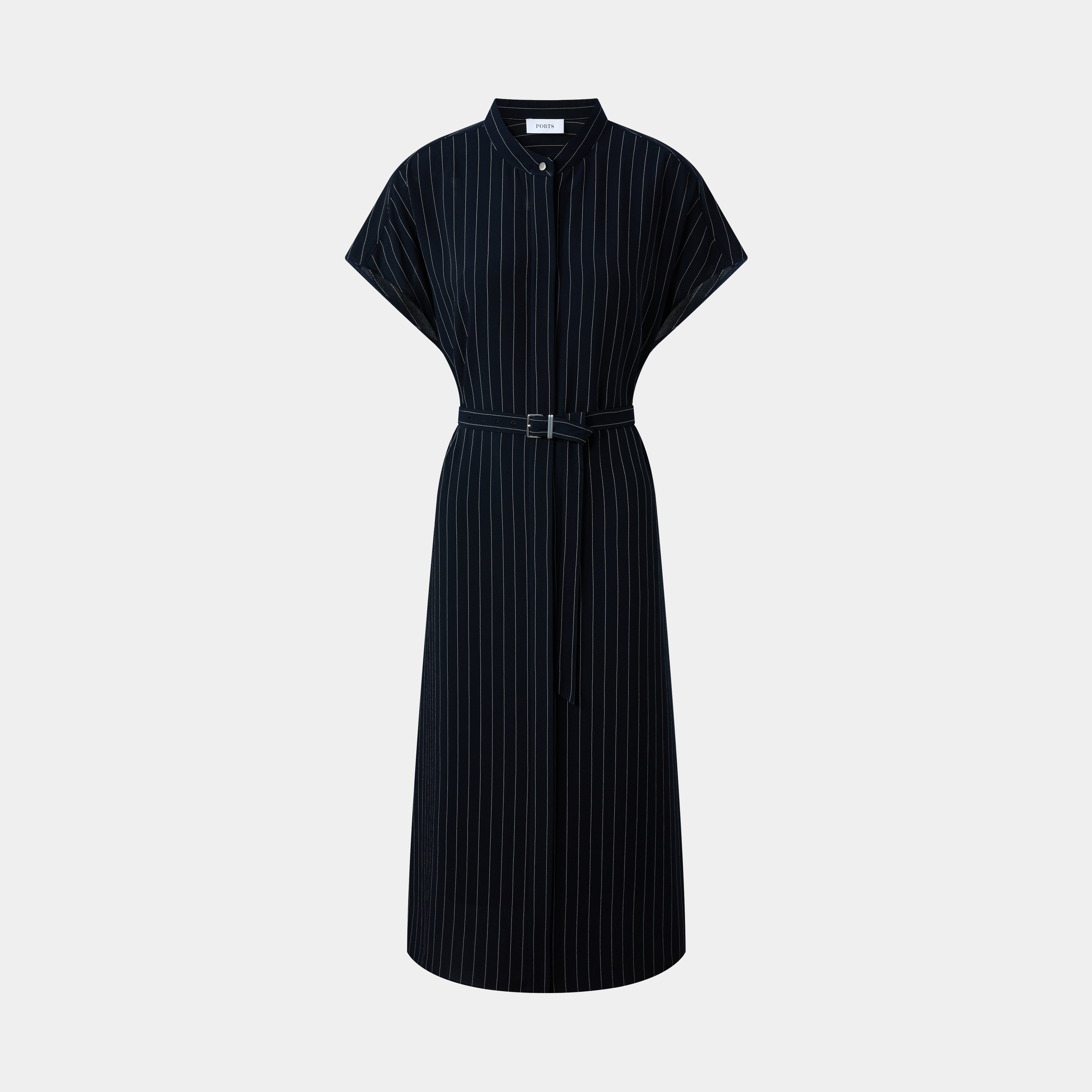 ports 1961 black shirt dress PORTS 1961 Size 4 Black Viscose Blend Wrinkled Double Layer Dress