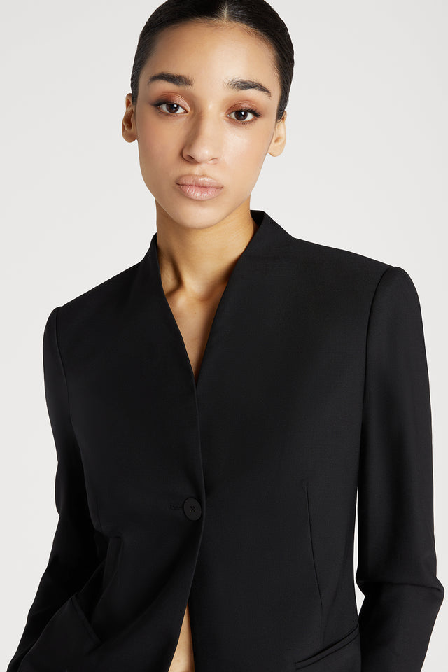 One-button Wool Blazer
