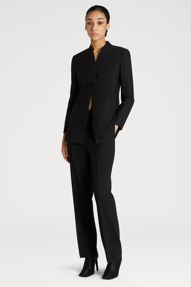 One-button Wool Blazer