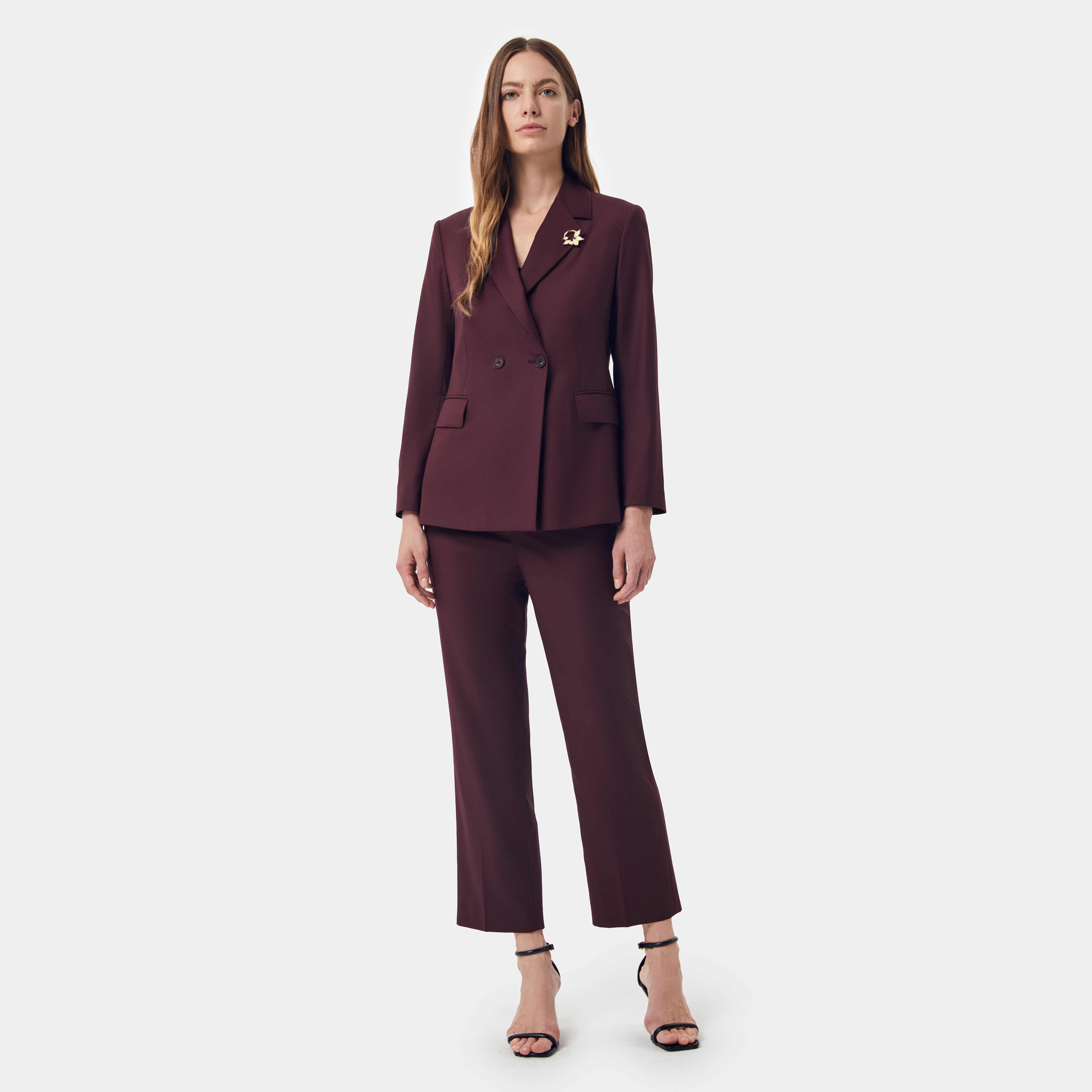 Rum Red Straight Leg Trousers