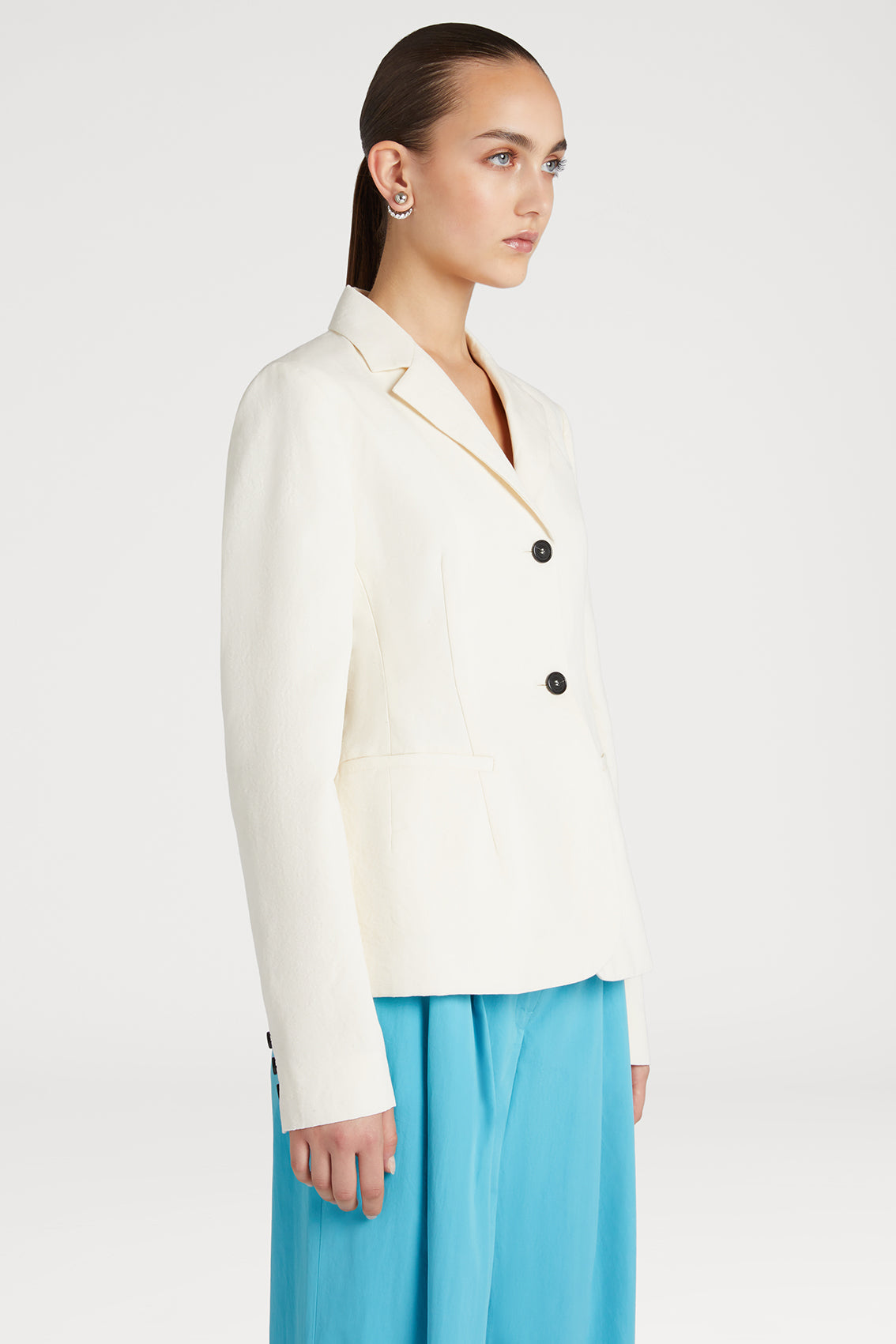 Single-breasted Blazer in Ivory