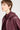 HOODED BURGUNDY LEATHER JACKET