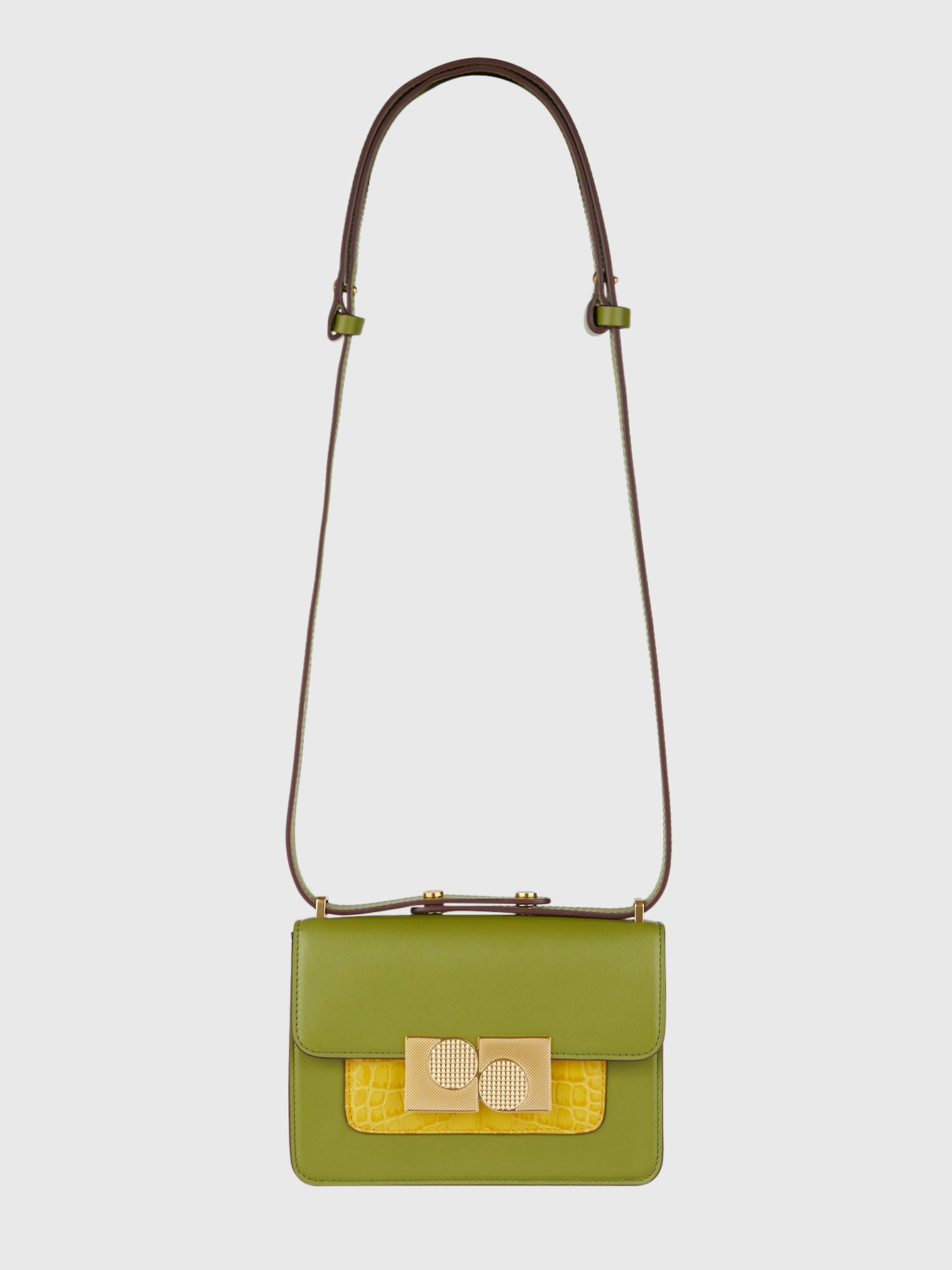 The Anika Bag In Green And Yellow