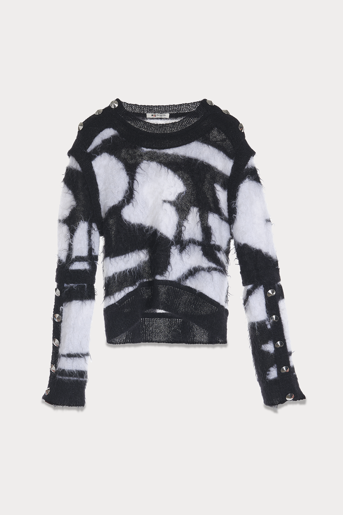 Graphic Black Tiered Sweater