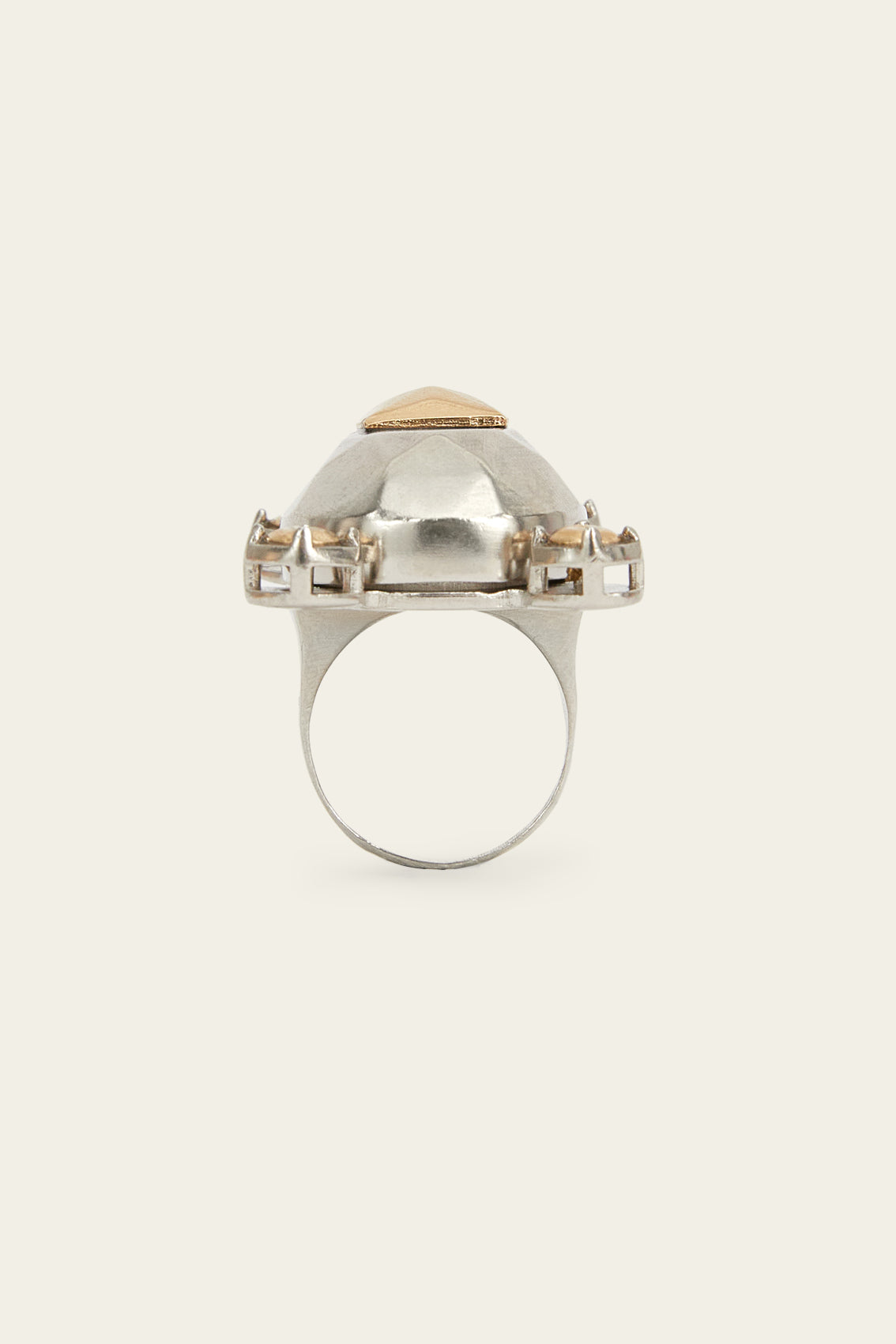 Maxi Metal Stud Ring with Prongs