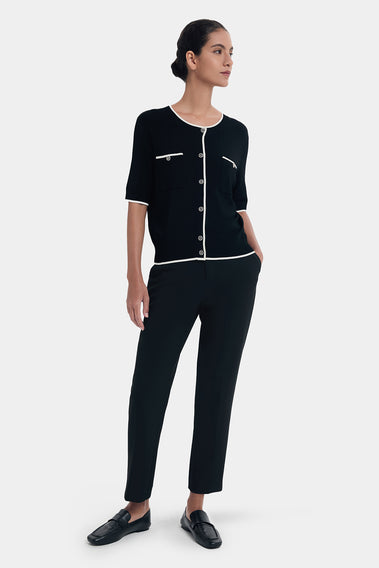 EFFORTLESSLY CIGARETTE BLACK TROUSERS