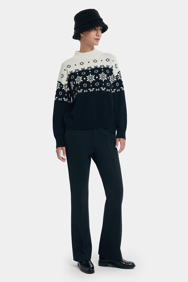 F/F KNIT L/S TOP MOCK NECK