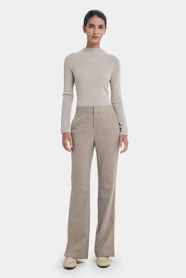 WOOL CASHMERE CLASSIC TROUSERS WITH SLITS
