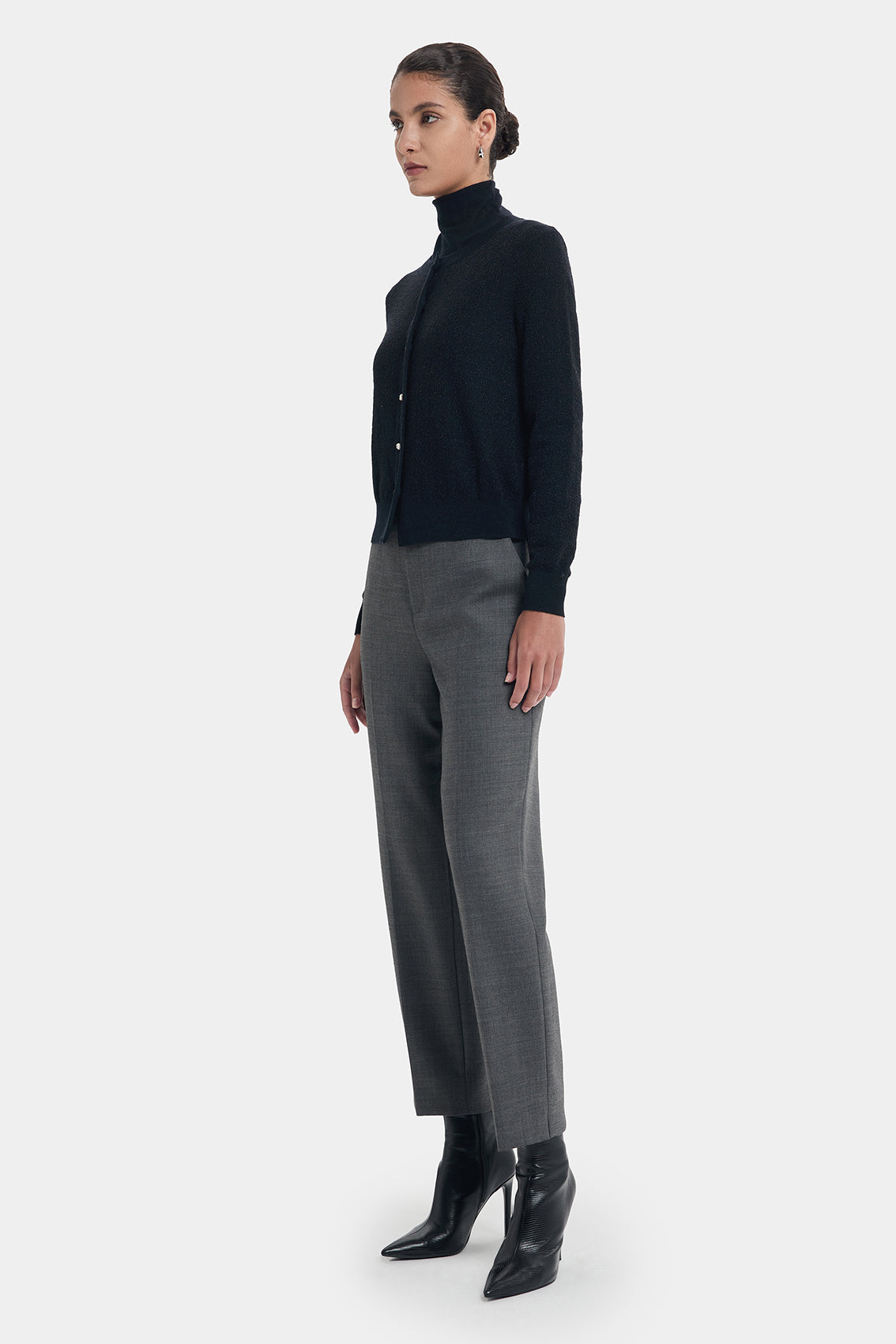 EFFORTLESSLY CIGARETTE DEEP GREY TROUSERS