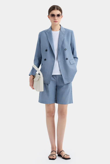 AZURE PLEAT POCKET SHORTS