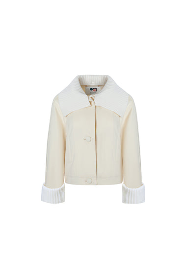 WHITE WOOL AND CASHMERE JACKET