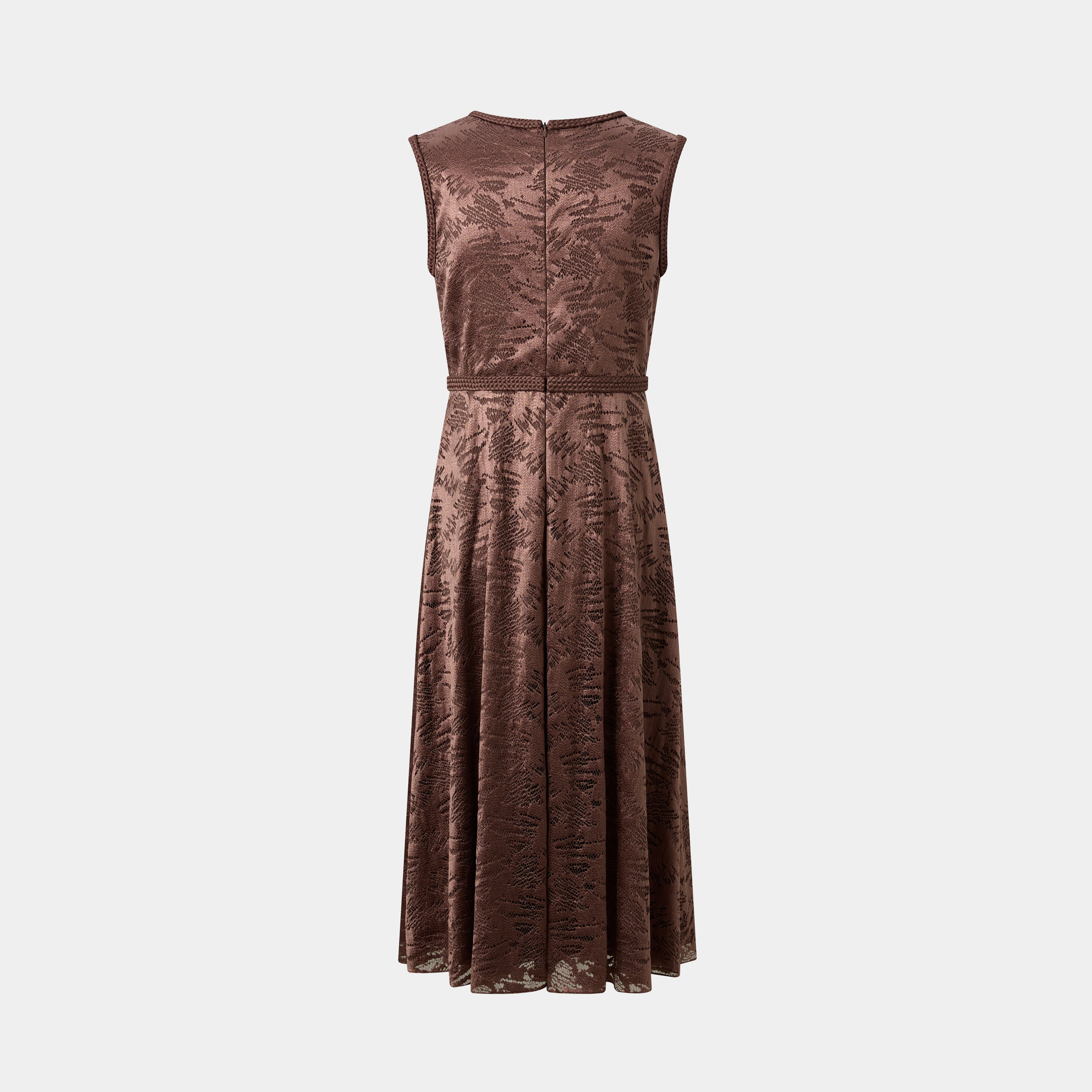 TIMELESS PLEAT DRESS IN BROWN