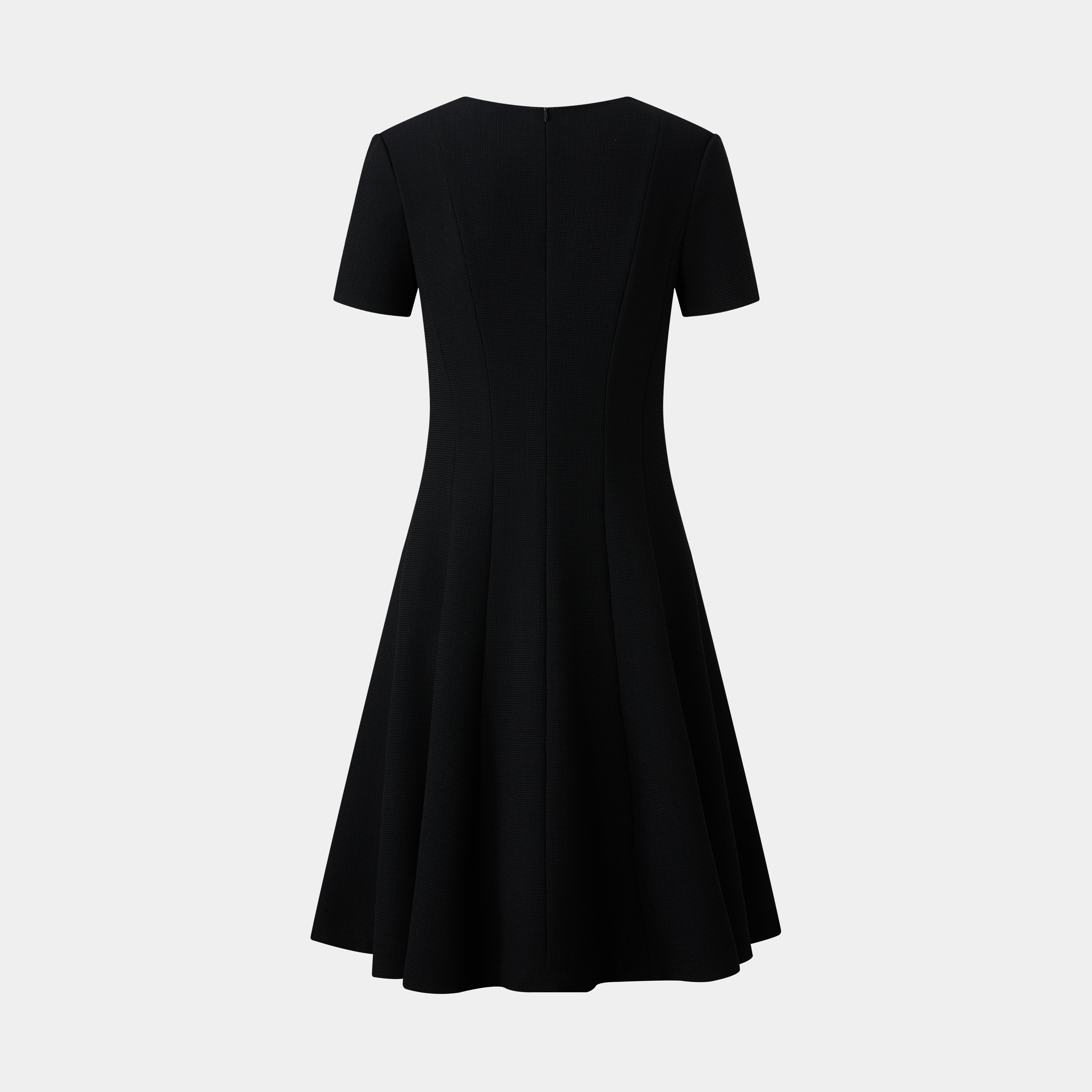 CLASSIC ESSENTIAL LITTLE BLACK DRESS, WITH WHITE CONTRAST AROUND COLLA Ports1961 CLASSIC ESSENTIAL LITTLE BLACK DRESS, WITH WHITE CONTRAST AROUND COLLA Ports1961