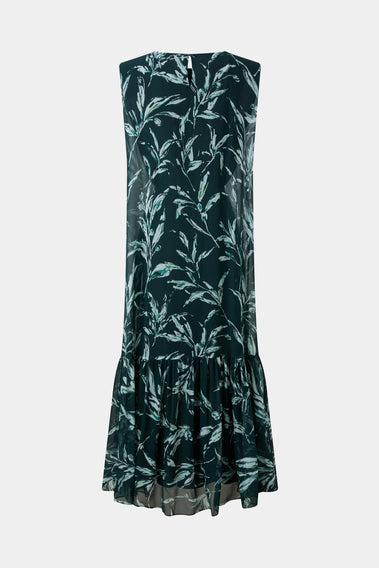 ENCHANTING FOREST FLORA PRINTED DRESS, A CELEBRATION OF NATURE'S BEAUTY
