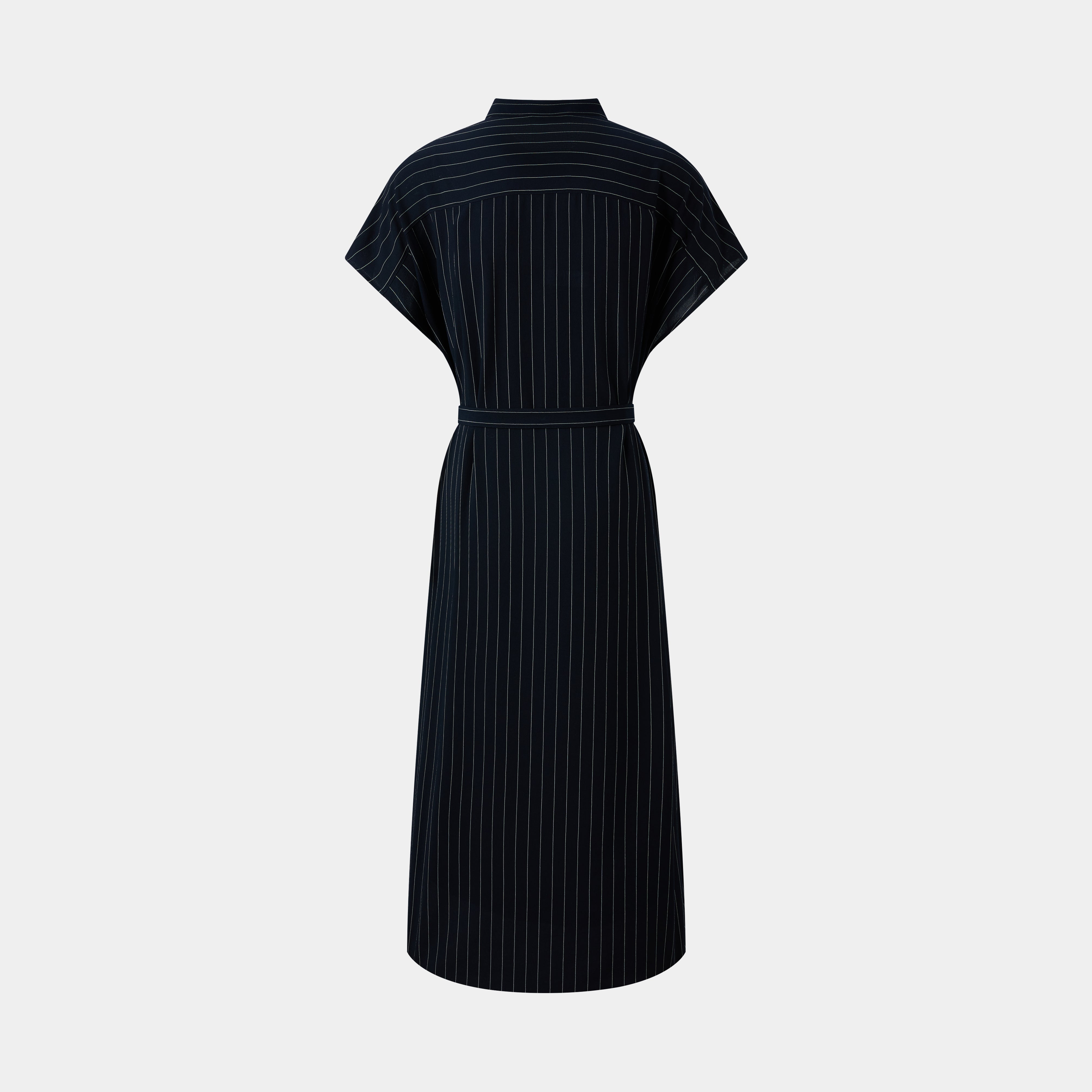 CHIC NAVY STRIPE SHIRT DRESS, EFFORTLESSLY STYLISH FOR EVERY OCCASION