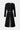 CLASSIC ESSENTIAL LITTLE BLACK DRESS, WITH WHITE CONTRAST SLIT