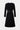 CLASSIC ESSENTIAL LITTLE BLACK DRESS, WITH WHITE CONTRAST SLIT