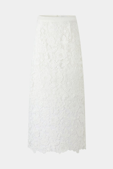 ELEGANT WHITE LACE PENCIL SKIRT