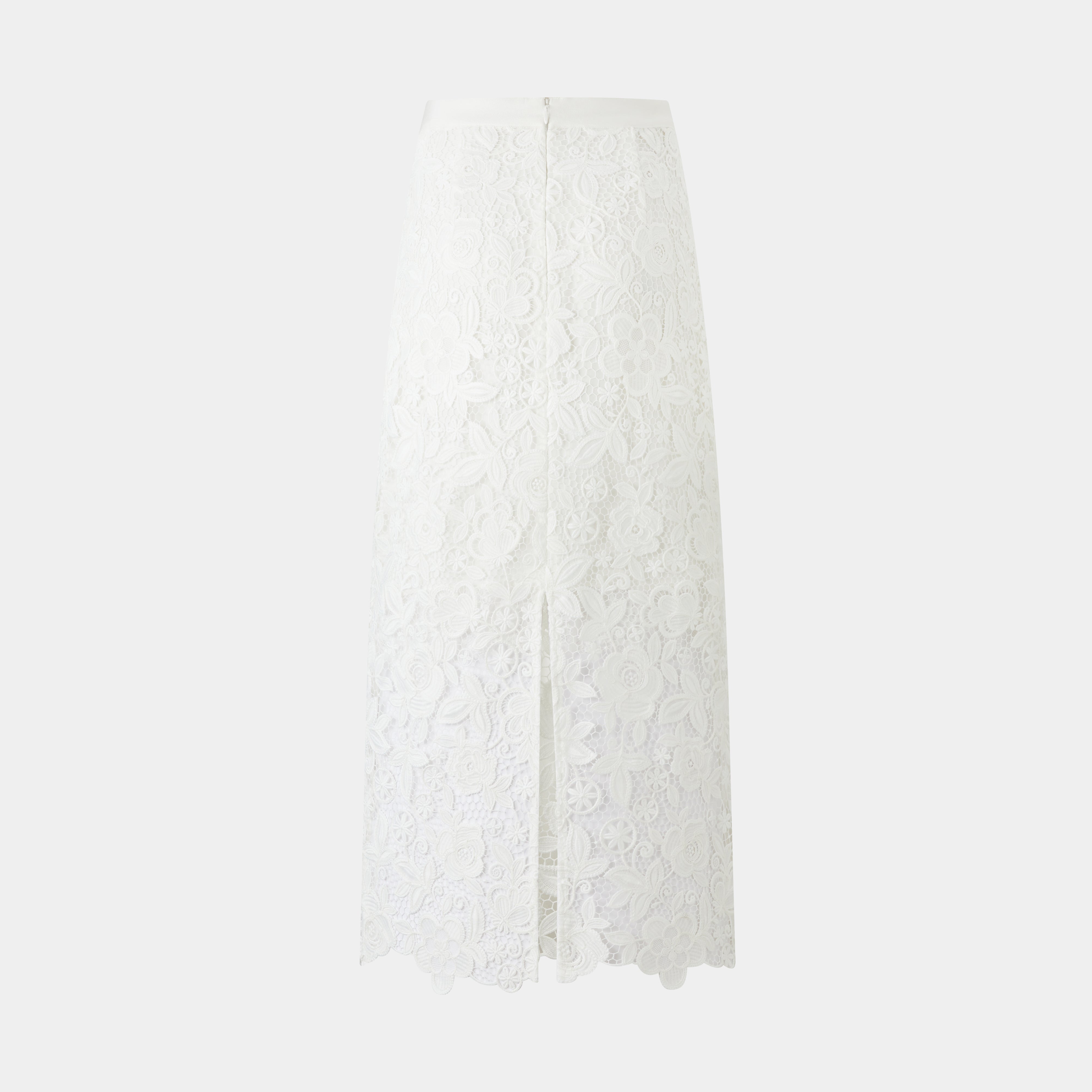 ELEGANT WHITE LACE PENCIL SKIRT – Ports1961