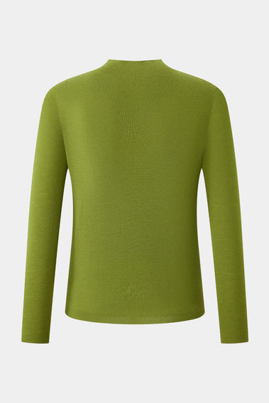 KOMBU GREEN TURTLENECK ELEGANCE