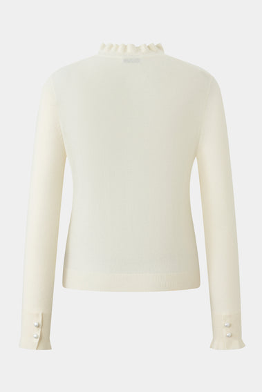 ELEGANT WHITE HENLEY KNITWEAR