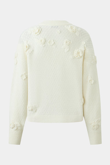 CHARMING FLORAL KNIT CARDIGAN