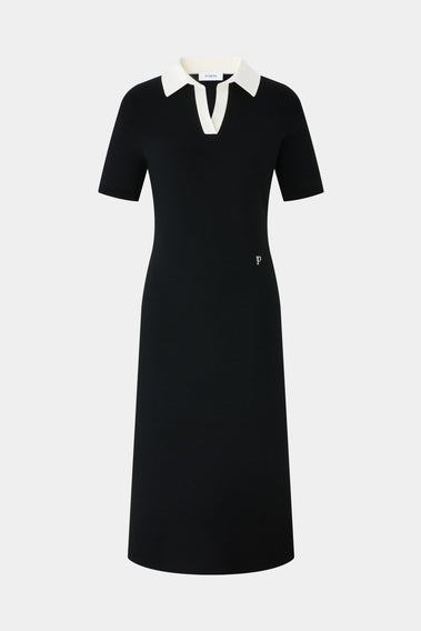 CHIC CONTRAST POLO DRESS
