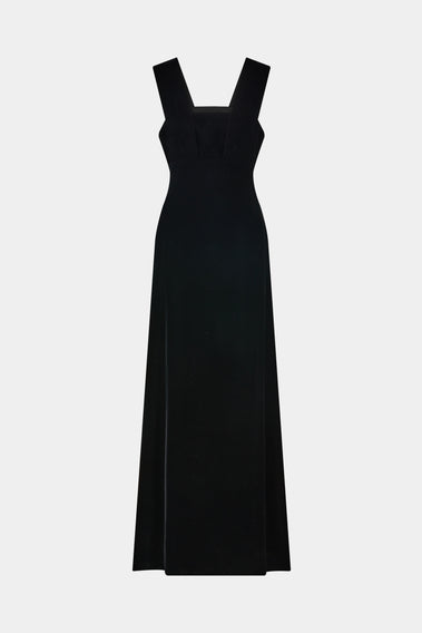 ELEGANT BLACK BOW GOWN