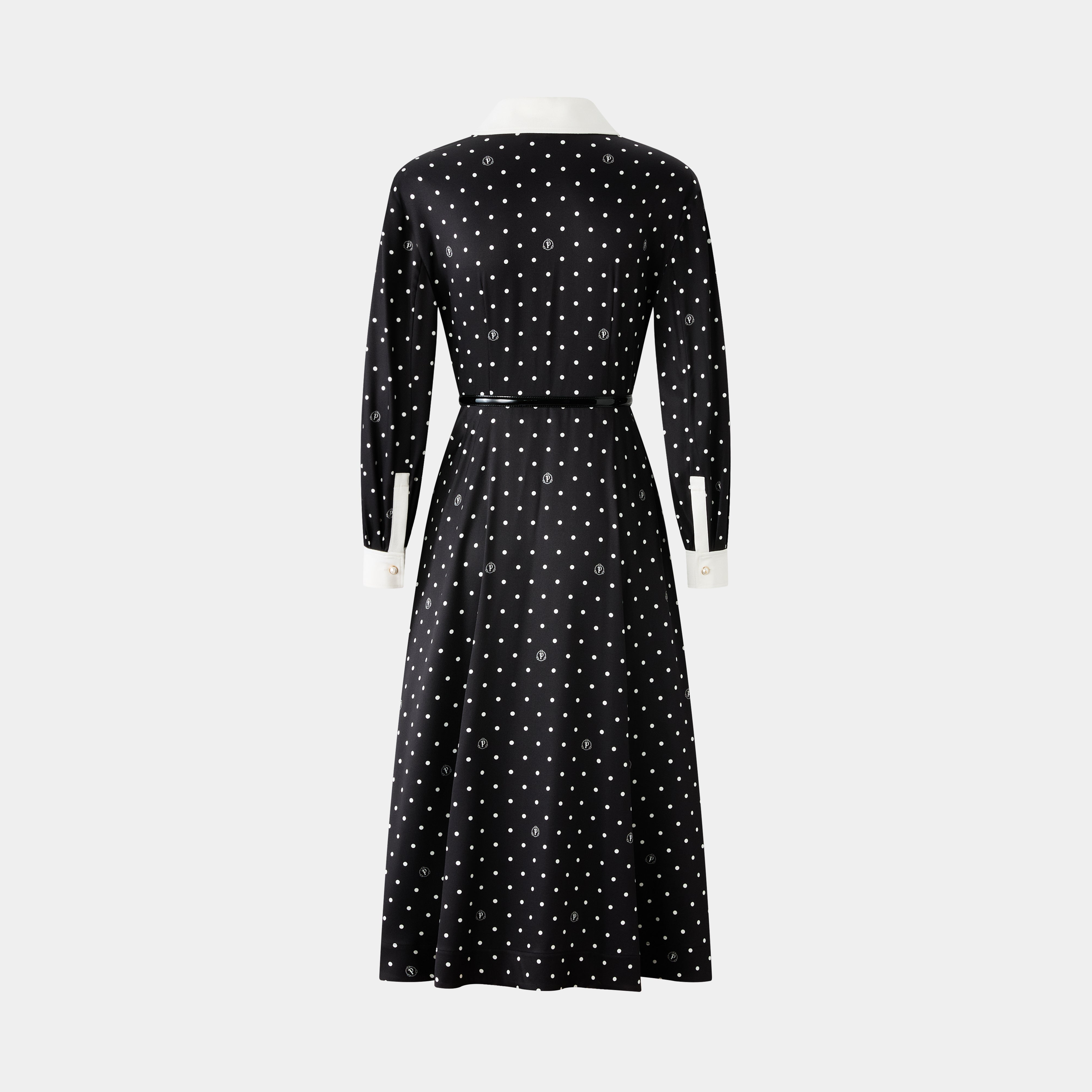 Black POLKA DOT DRESS, Black PRINT / 12 Black POLKA DOT DRESS, Black PRINT / 12