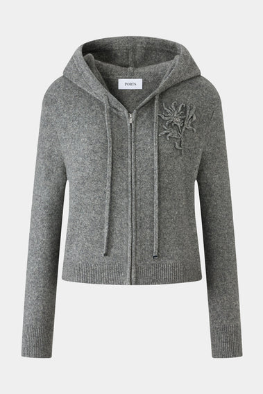 ELEGANT FLORAL EMBROIDERED HOODIE