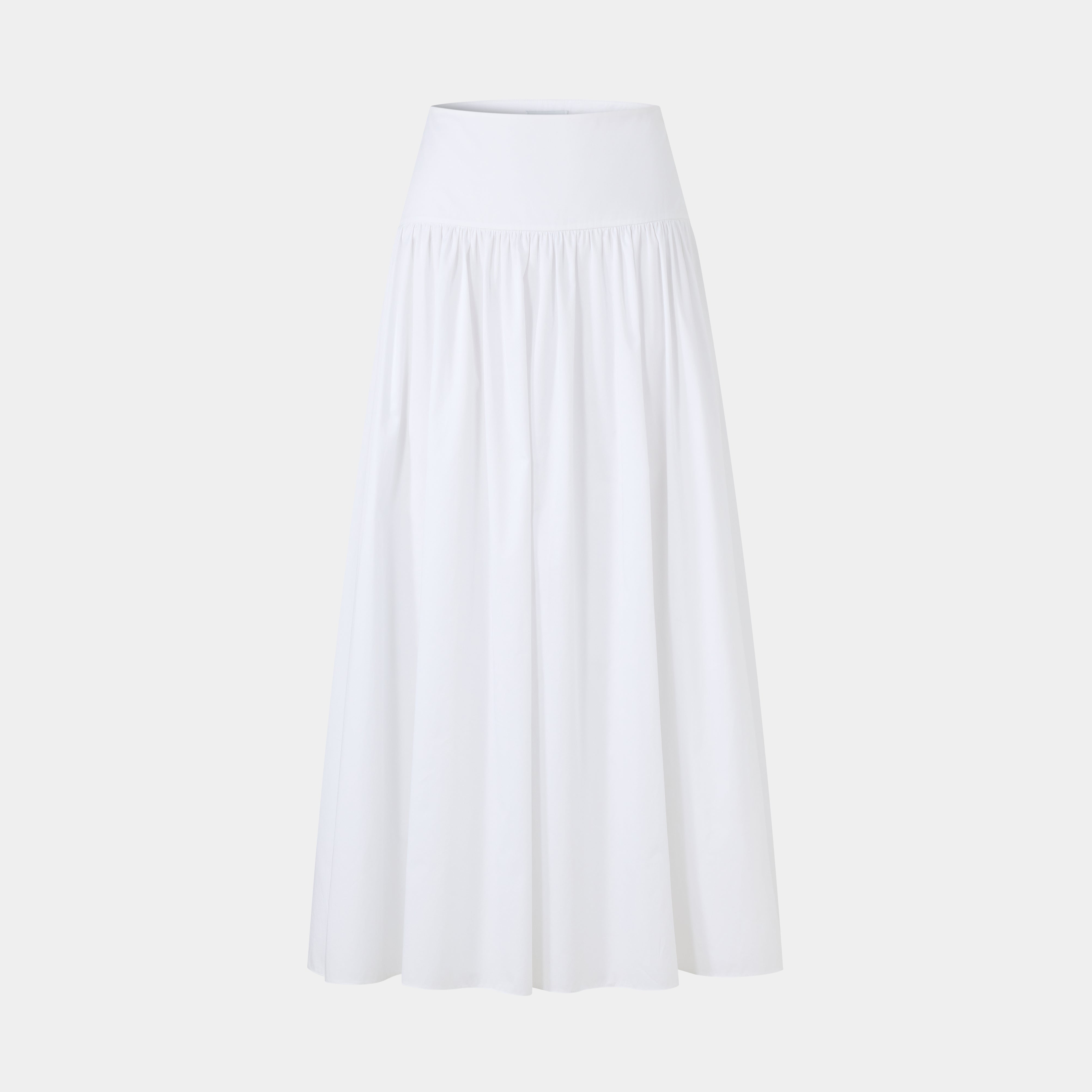 SERENE WHITE PLEATED SKIRT