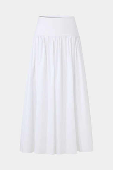 SERENE WHITE PLEATED SKIRT