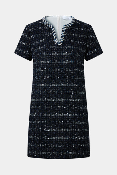 STUNNING TWEED PATTERNED DRESS