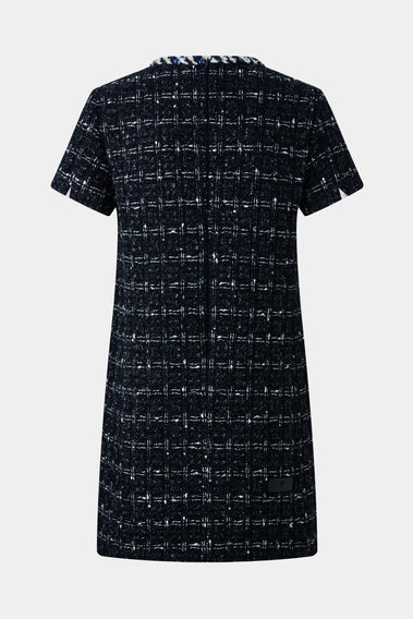 STUNNING TWEED PATTERNED DRESS