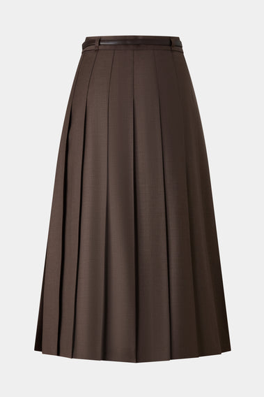 REFINED CHOCOLATE TORTE PLEATED SKIRT