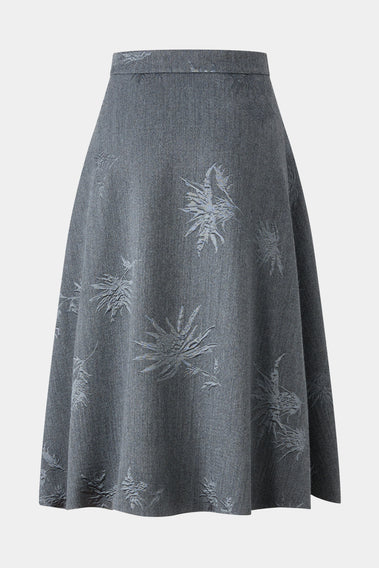 EMBROIDERED A-LINE SKIRT