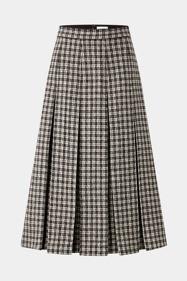 CHIC CHOCOLATE CHECKED SKIRT