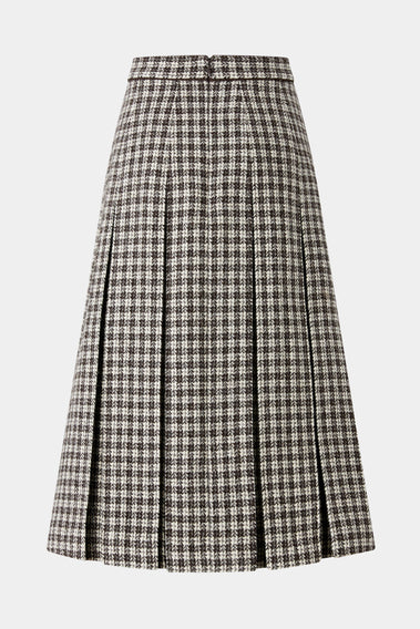 CHIC CHOCOLATE CHECKED SKIRT