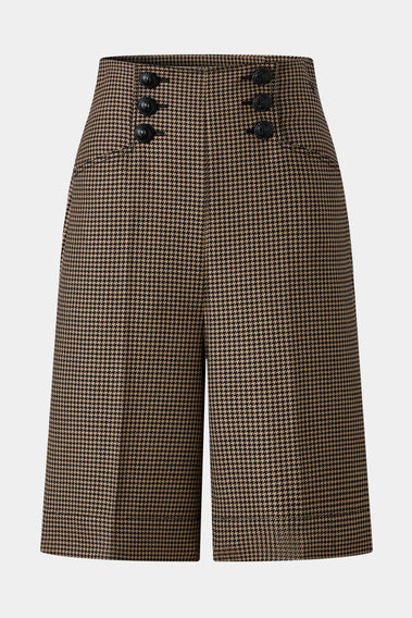 HIGH-WAISTED HOUNDSTOOTH CULOTTES