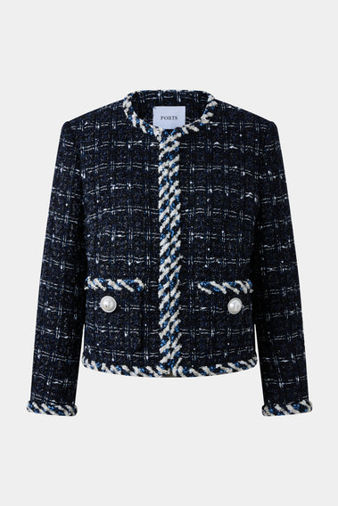 STUNNING CONTRAST TWEED JACKET