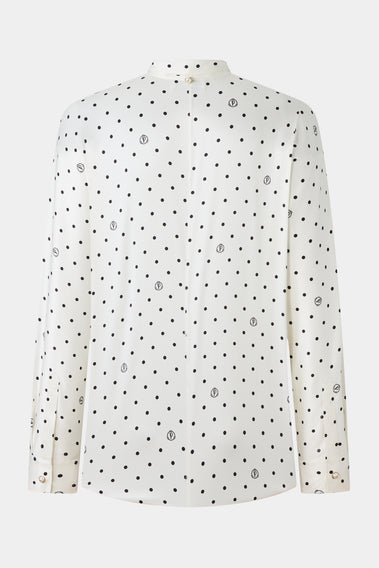 POLKA CHIC BOWTIE SHIRT (WHITE TONE)