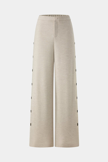 WOOL-CASHMERE WIDE LEG PANTS