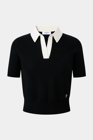 CLASSIC BLACK AND WHITE POLO