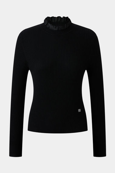 EXQUISITE BLACK TURTLENECK KNITWEAR