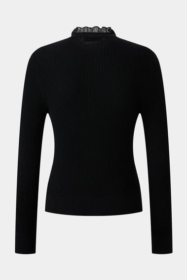 EXQUISITE BLACK TURTLENECK KNITWEAR