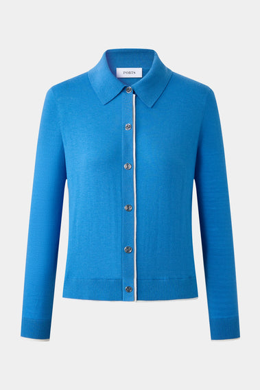 BREEZY BLUE POLO KNIT