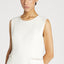 Sleeveless Tweed Dress with Beading Trim