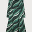 Printed V-neck Long-sleeve Dress